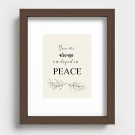 His Peace Recessed Framed Print