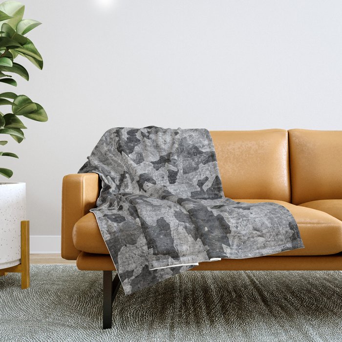 Charcoal Abstract Throw Blanket