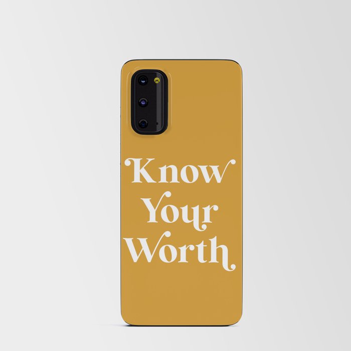 Know Your Worth - Mustard Android Card Case