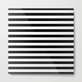 Black and white stripes pattern Metal Print