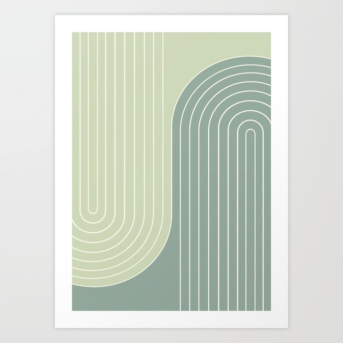 Two Tone Line Curvature XXX Art Print by colour poems Society6 