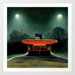 Diner in the Woods Art Print