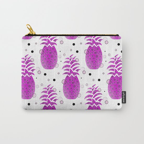 Purple Pineapple Pattern Carry-All Pouch