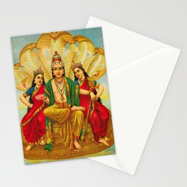 Sesha Narayana, King of Nagas by Raja Ravi Varma Stationery Card