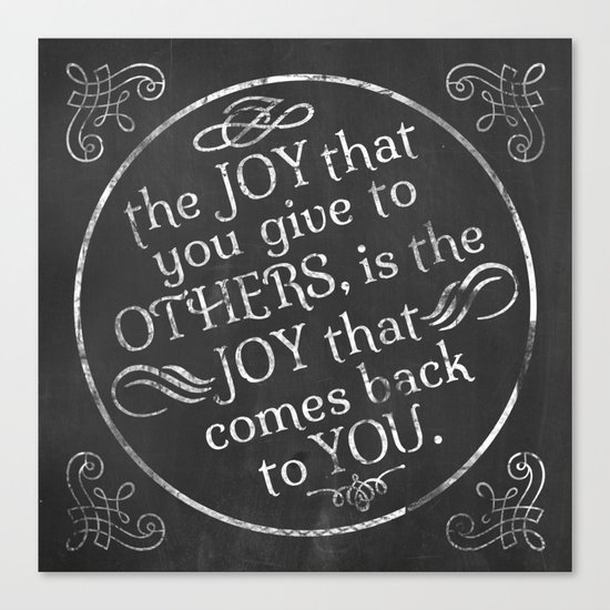 Give Joy Canvas Print