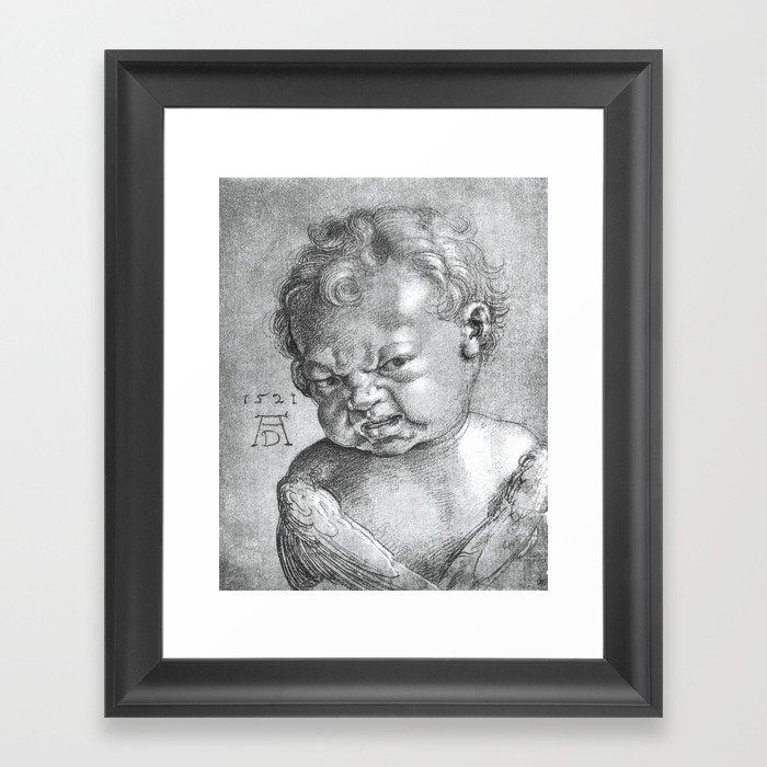 Weeping Angel boy 1521 Framed Art Print