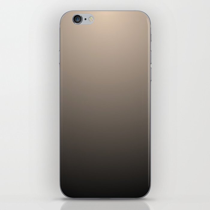 Modern Cream And Black Ombre Gradient Abstract Pattern iPhone Skin