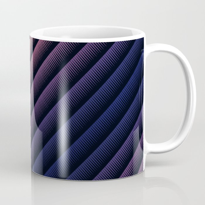 Fading Diagonal Neon Blue Coffee Mug