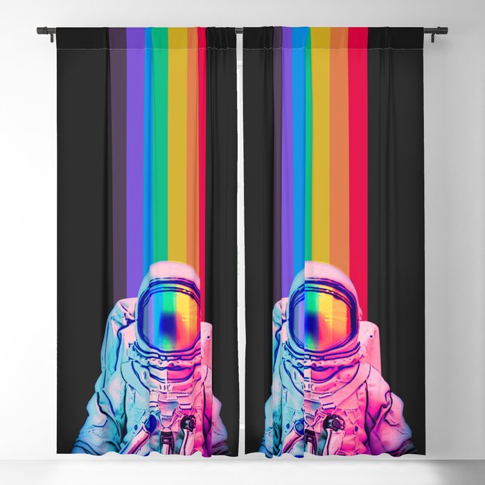 Astronaut on the Rainbow Blackout Curtain