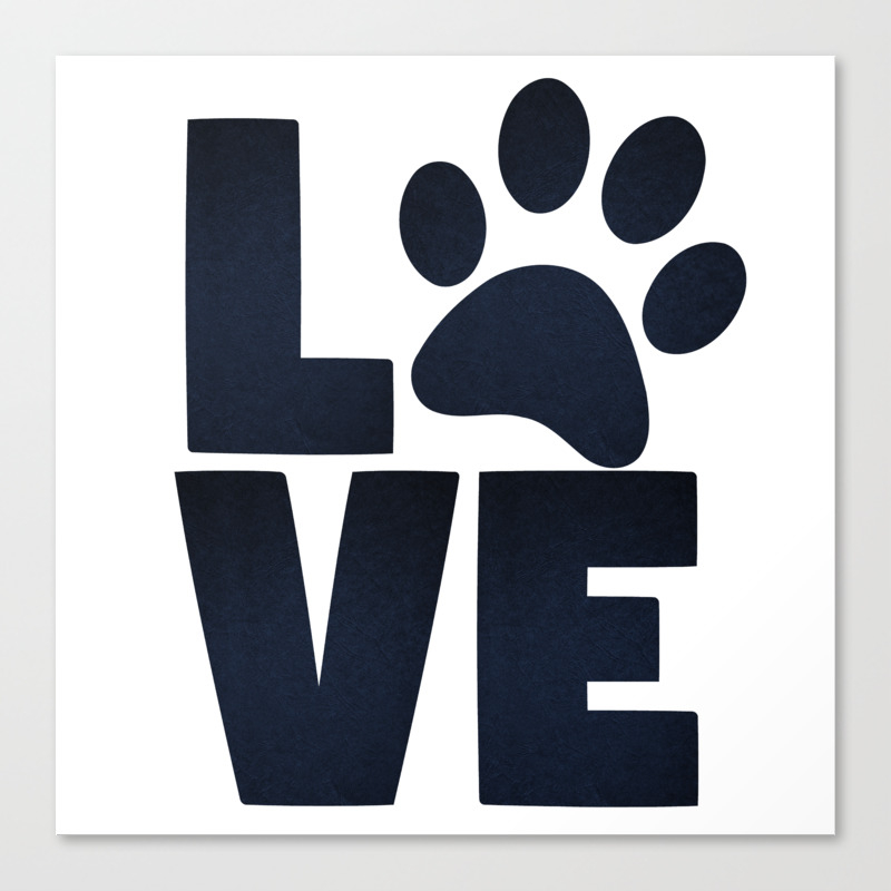 Love Paw Cat Dog Cute Canvas by Society6