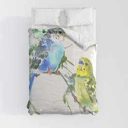 Parakeets, budgies pet bird home decor Comforter