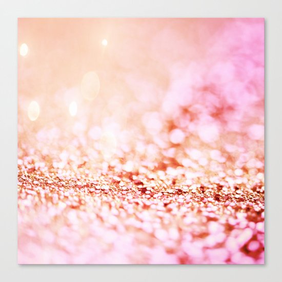 Pink shiny glitter - Sparkle Girly Valentine Backdrop on #Society6 Canvas Print