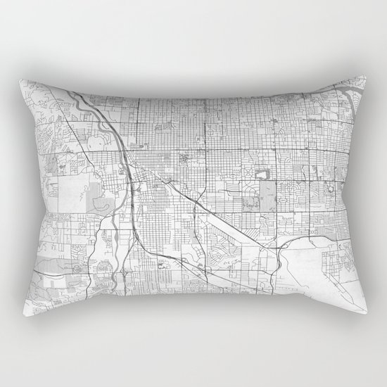 Tucson Map Line Rectangular Pillow