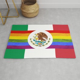 Mexico Lgbtq Gay Pride Day National Flag Mexican Parade  Area & Throw Rug