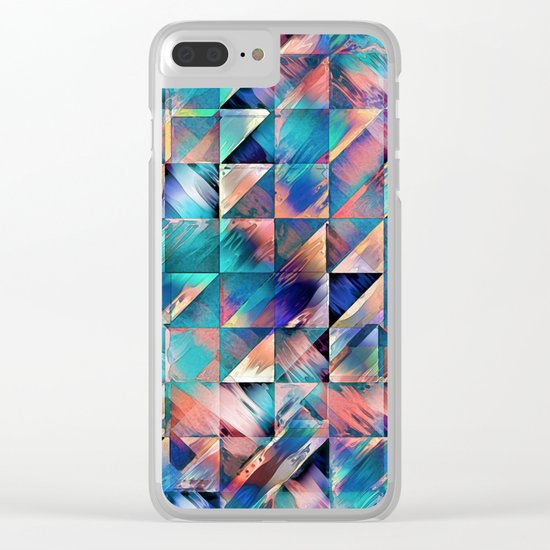Textural Reflections of Turquoise Clear iPhone Case
