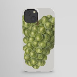Vintage bunch of green grapes illustration.5 iPhone Case