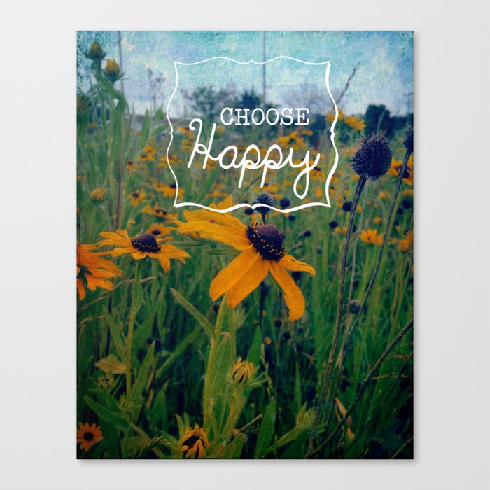 Choose Happy Canvas Print