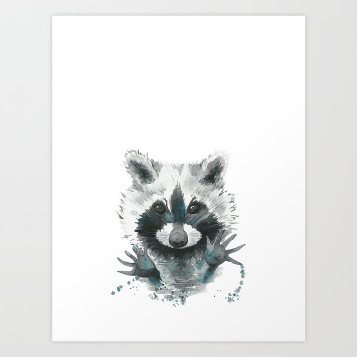 Discover the motif RACCOON by Art by ASolo as a print at TOPPOSTER