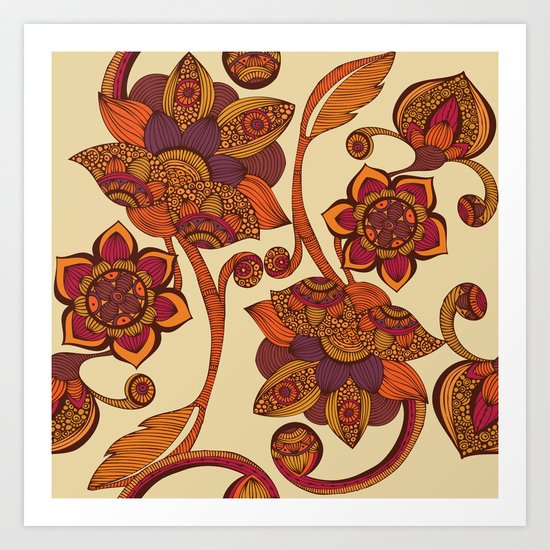 Boho Flowers Art Print