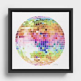 Disco Ball – Rainbow Framed Canvas