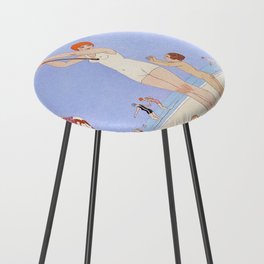 At the Beach (1920) Counter Stool
