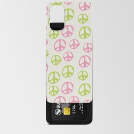 Hand-drawn Peace Symbol Pattern \\ Pink & Green Color Combo Android Card Case