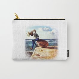 Girl on a stone Carry-All Pouch