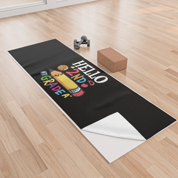 Hello 2nd Grade Back To School Yoga Towel