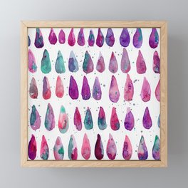 Abstract Raindrops - colorful palette Framed Mini Art Print