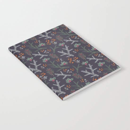 Retro. Christmas pattern . Notebook