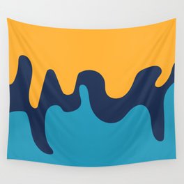 Viscous - Blue Colourful Abstract Art Pattern Design Wall Tapestry