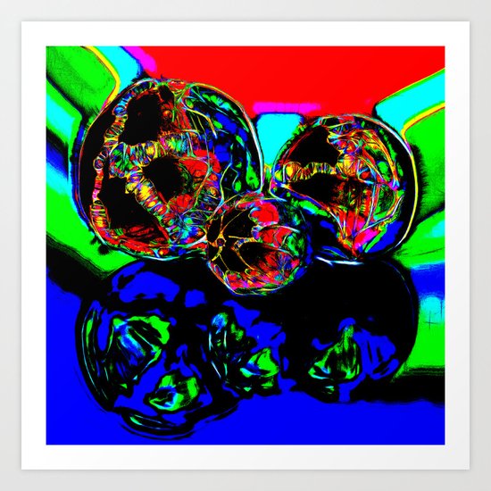 Red and Blue Art Print