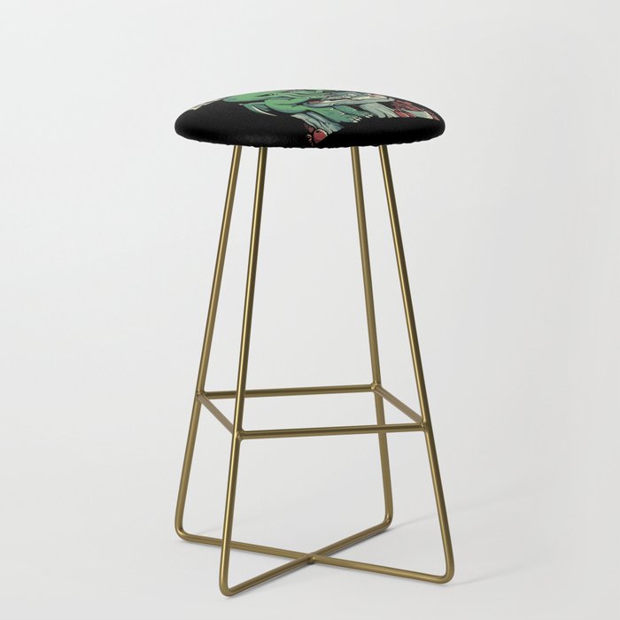 Stay Awake at Work Funny Horror Monster Gift Bar Stool by Edu