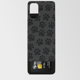 Dark Paws doodle seamless pattern. Digital Illustration Background. Android Card Case