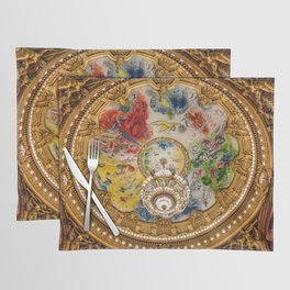 Ceiling Mural of the Palais Garnier Opera House, Paris, France color photograph - photography by  Marc Chagall  Placemat