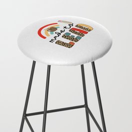 Teacher quote made to lead pen colorful Bar Stool