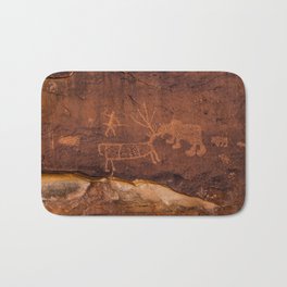 Petroglyphs 0655 - Ancient Rock Art, Utah Bath Mat