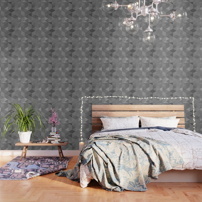 Grey Patterned Triangles Wallpaper By Dorak