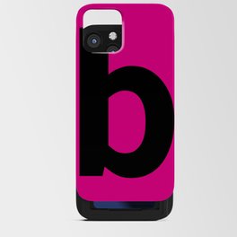 letter B (Black & Magenta) iPhone Card Case