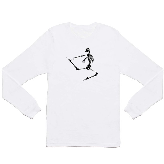 Jumping Ballet Skeleton Long Sleeve T Shirt