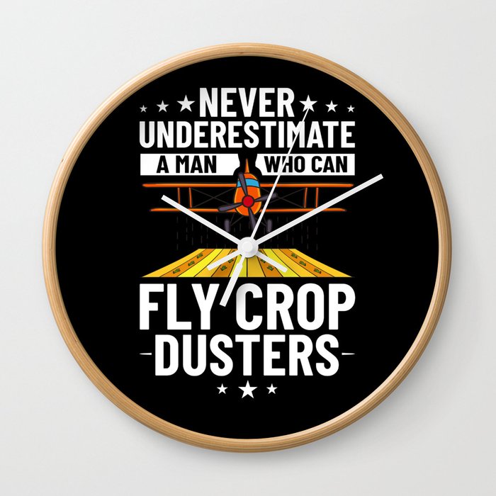 Crop Dusting Plane Rc Drone Airplane Pilot Wall Clock
