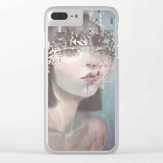 Glitch 02 Clear iPhone Case