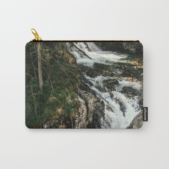 Waterfall In The Mountains Carry-All Pouch
