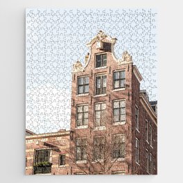House In Amsterdam Photo | Iconic Dutch Street Architecture Art Print | Europe Travel Photography Jigsaw Puzzle