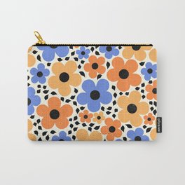 Vintage Daisies I (Orange/Blue Combo) Carry-All Pouch