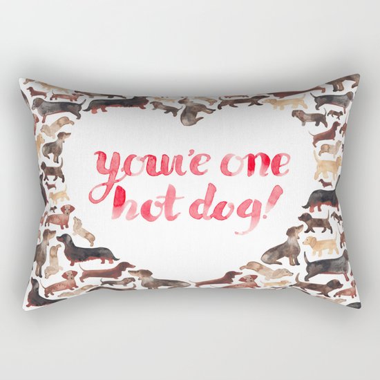 One Hot Dog Rectangular Pillow
