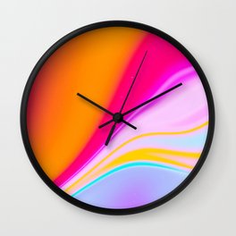 Frosted Sunrise Wall Clock | Abstract, Ink, Iridescent, Painted, Psychedelic, Digital, Acrylic, Watercolor, Oil, Holographic 