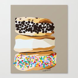 Icecream Cookies Canvas Print