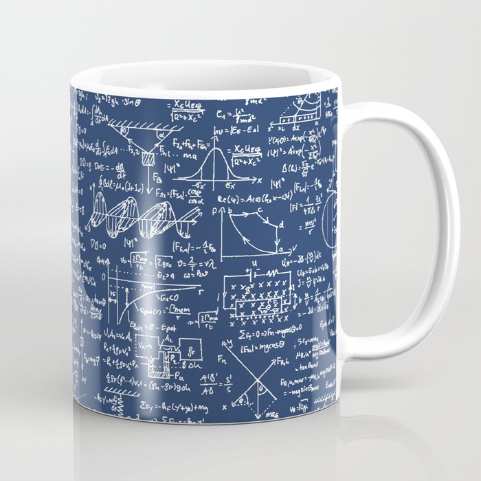 Physics Equations // Navy Coffee Mug