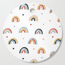 Happy colorful rainbow pattern Cutting Board